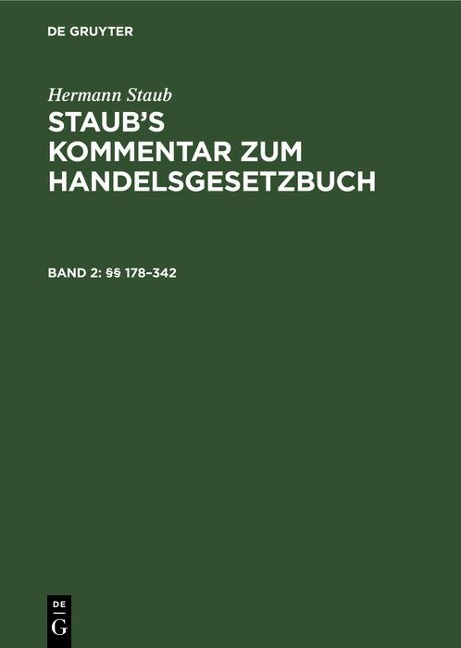 §§ 178-342 - Hermann Staub