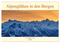 Cover-Bild zum Titel 'Alpenglühen in den Bergen im Salzburger Land (Wandkalender 2026 DIN A2 quer), CALVENDO Monatskalender' von 'Christa Kramer'