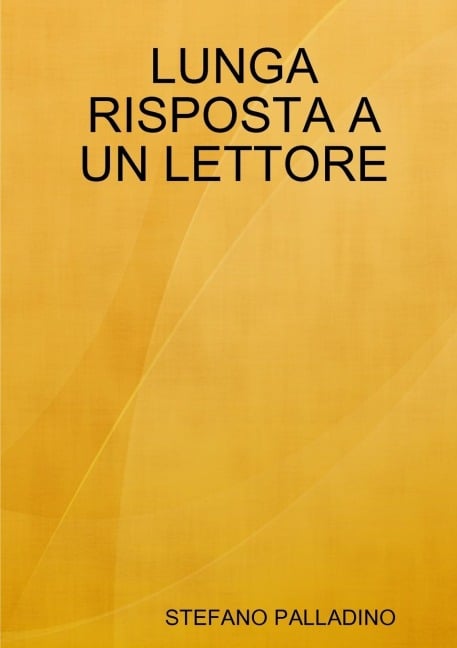 LUNGA RISPOSTA A UN LETTORE - Stefano Palladino