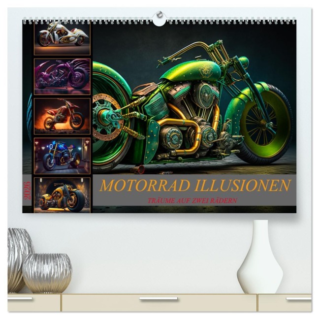 Motorrad illusionen (hochwertiger Premium Wandkalender 2026 DIN A2 quer), Kunstdruck in Hochglanz - Dirk Meutzner