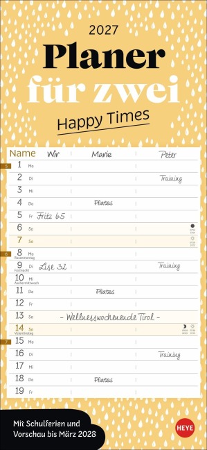 Deko-Slimplaner Happy Times 2027 - 