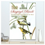 Cover-Bild zum Titel 'Singvögel-Parade (hochwertiger Premium Wandkalender 2026 DIN A2 hoch), Kunstdruck in Hochglanz' von 'Bilder Bilwissedition. Com Layout: Babette Reek'