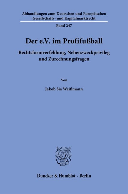 Der e.V. im Profifußball - Jakob Sia Weißmann