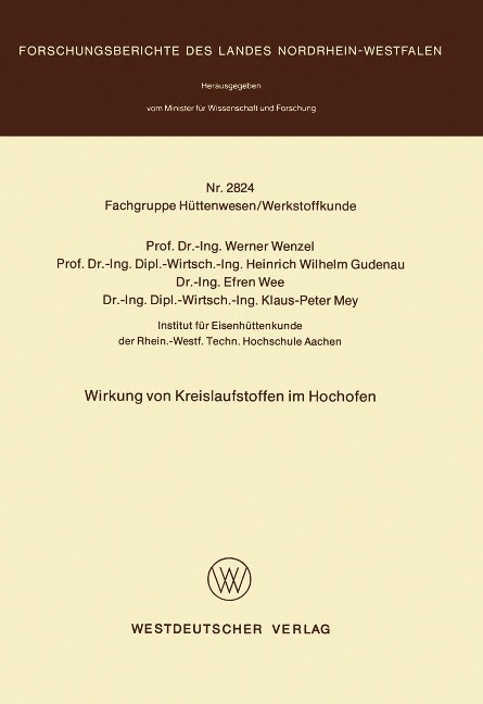 Wirkung von Kreislaufstoffen im Hochofen - 