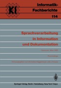Cover-Bild zum Titel 'Sprachverarbeitung in Information und Dokumentation' von ''