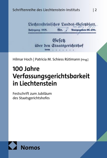 100 Jahre Verfassungsgerichtsbarkeit in Liechtenstein - 
