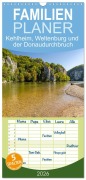 Cover-Bild zum Titel 'Familienplaner 2026 - Kehlheim, Weltenburg und der Donaudurchbruch mit 5 Spalten (Wandkalender, 21 x 45 cm) CALVENDO' von 'Peter Schickert'