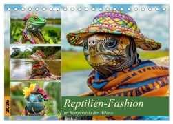 Cover-Bild zum Titel 'Reptilien-Fashion. Im Rampenlicht der Wildnis (Tischkalender 2026 DIN A5 quer), CALVENDO Monatskalender' von 'Rose Hurley'