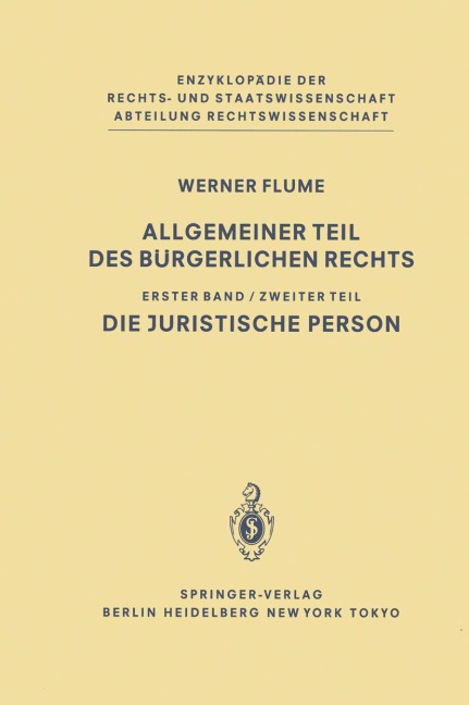 Allgemeiner Teil des Bürgerlichen Rechts - Werner Flume