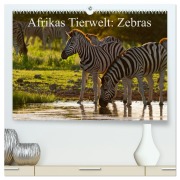 Cover-Bild zum Titel 'Afrikas Tierwelt: Zebras (hochwertiger Premium Wandkalender 2026 DIN A2 quer), Kunstdruck in Hochglanz' von 'Michael Voß'
