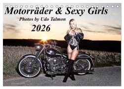 Cover-Bild zum Titel 'Motorräder & Sexy Girls (Tischkalender 2026 DIN A5 quer), CALVENDO Monatskalender' von 'Udo Talmon'