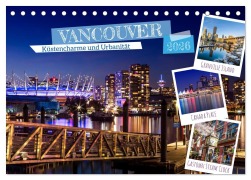 Cover-Bild zum Titel 'VANCOUVER Küstencharme und Urbanität (Tischkalender 2026 DIN A5 quer), CALVENDO Monatskalender' von 'Melanie Viola'