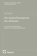 Cover-Bild zum Titel 'Der Auskunftsanspruch des Aktionärs' von 'Julia Husmann'