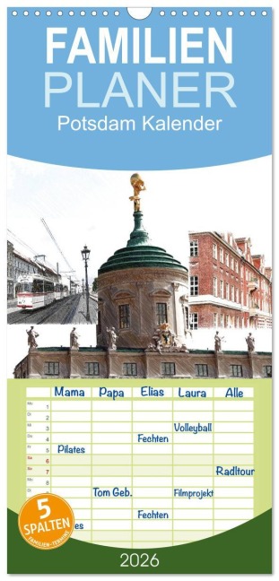 Familienplaner 2026 - Potsdam Kalender mit 5 Spalten (Wandkalender, 21 x 45 cm) CALVENDO - Bernd Witkowski