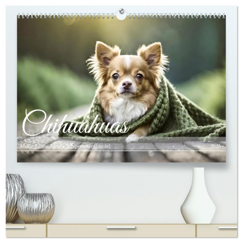 Chihuahuas - Kleine Hunde - große Temperamentbündel (hochwertiger Premium Wandkalender 2025 DIN A2 quer), Kunstdruck in Hochglanz - Fotodesign Verena Scholze