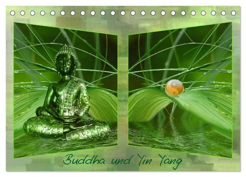 Buddha und Yin Yang (Tischkalender 2025 DIN A5 quer), CALVENDO Monatskalender - Claudia Burlager