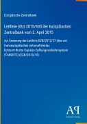 Cover-Bild zum Titel 'Leitlinie (EU) 2015/930 der Europäischen Zentralbank vom 2. April 2015' von 'Europäische Zentralbank'