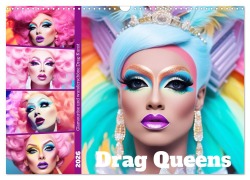 Cover-Bild zum Titel 'Drag Queens. Glamouröse und wunderschöne Drag-Kunst (Wandkalender 2026 DIN A3 quer), CALVENDO Monatskalender' von 'Rose Hurley'