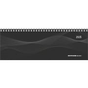Cover-Bild zum Titel 'Tisch-Querkalender Profi schwarz 2026 - Büro-Planer 29,7x10,5 cm - Tisch-Kalender - 1 Woche 2 Seiten - Ringbindung - Zettler' von ''