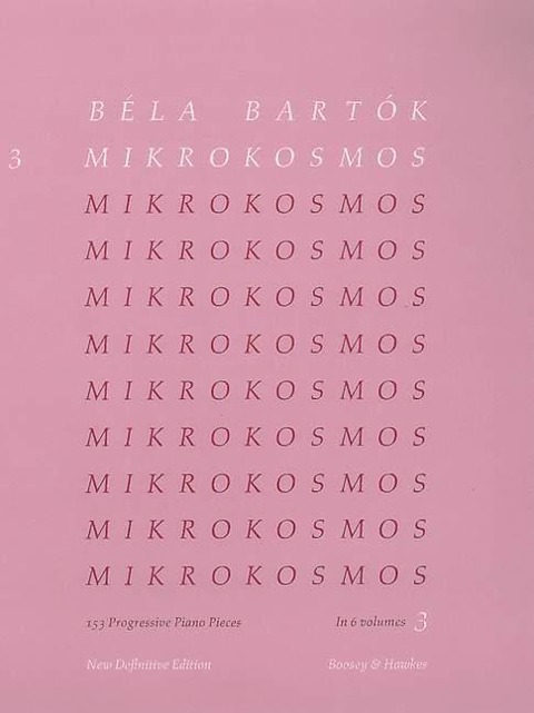 Mikrokosmos Volume 3 (Pink): Piano Solo - Bela Bartok