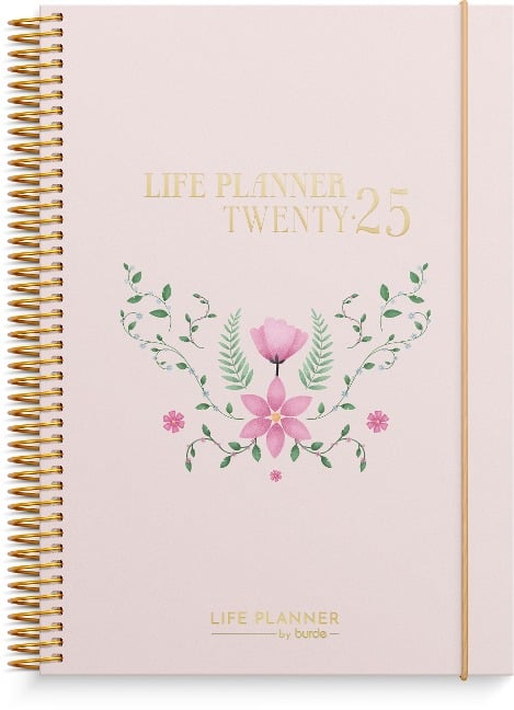 Burde Life Planner Pink Horizontal Kalender 2025 - 