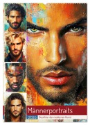 Cover-Bild zum Titel 'Männerportraits. Gesichter der modernen Kunst (Wandkalender 2026 DIN A2 hoch), CALVENDO Monatskalender' von 'Rose Hurley'