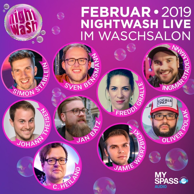 NightWash Live, Februar 2019 - Sven Bensmann, Bätz, Freddi Gralle, C. Heiland, Oliver Polak