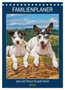 Cover-Bild zum Titel 'Familienplaner Jack und Parson Russell Terrier (Tischkalender 2026 DIN A5 hoch), CALVENDO Monatskalender' von 'Sigrid Starick'