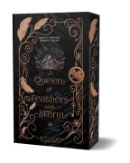 Cover-Bild zum Titel 'A Queen of Feathers and Storm | Mit wunderschönem limitierten Farbschnitt' von 'Anna K. Rhodes, Robin E. Shaw'