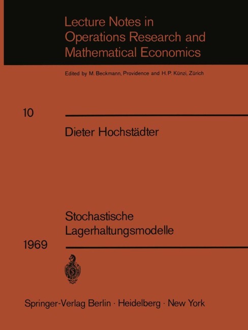 Stochastische Lagerhaltungsmodelle - Dieter Hochstädter