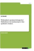 Cover-Bild zum Titel 'Wirksamkeit sportpsychologischer Maßnahmen im Ausdauersport. Eine qualitative Analyse' von 'Sa Schmidt'