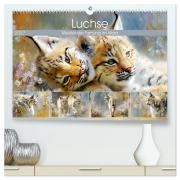 Cover-Bild zum Titel 'Luchse. Meister der Tarnung im Wald (hochwertiger Premium Wandkalender 2027 DIN A2 quer), Kunstdruck in Hochglanz' von 'Rose Hurley'