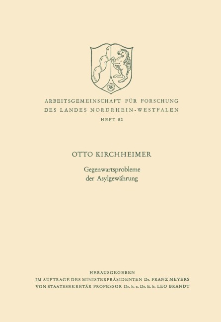 Gegenwartsprobleme der Asylgewährung - Otto Kirchheimer