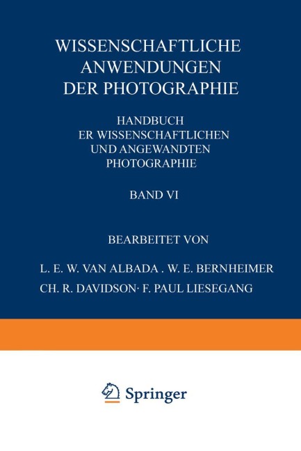 Wissenschaftliche Anwendungen der Photographie - Na Albada, Na Liesegang, Na Davidson, Na Bernheimer