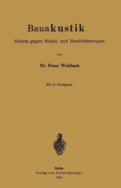 Bauakustik - Franz Weisbach