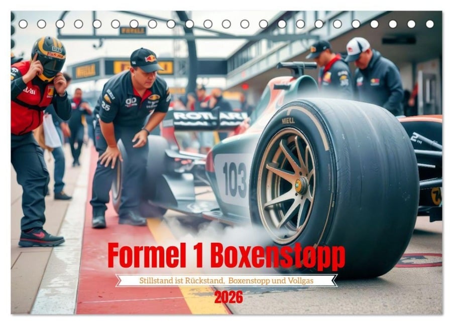 Formel 1 Boxenstopp (Tischkalender 2026 DIN A5 quer), CALVENDO Monatskalender - Torsten Irmer