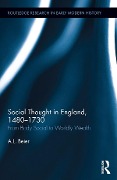 Cover-Bild zum Titel 'Social Thought in England, 1480-1730' von 'A. L. Beier'