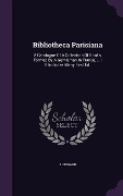 Cover-Bild zum Titel 'Bibliotheca Parisiana' von 'J. Edward'
