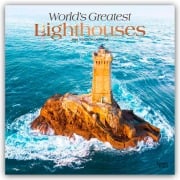 Cover-Bild zum Titel 'World Greatest Lighthouses - Die größten Leuchttürme der Welt 2026 - 16-Monatskalender' von 'Browntrout Publishers'