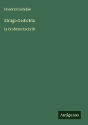 Cover-Bild zum Titel 'Einige Gedichte' von 'Friedrich Schiller'