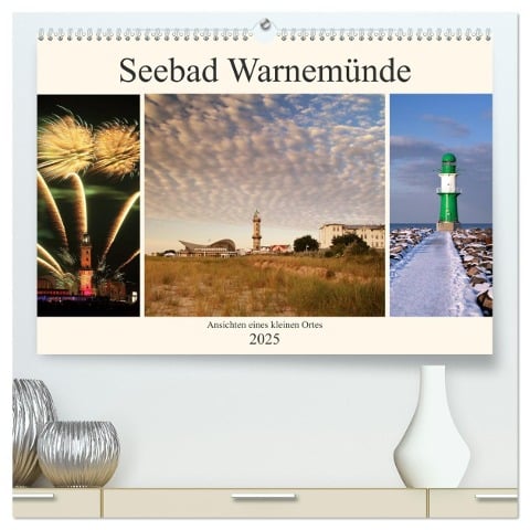 Seebad Warnemünde (hochwertiger Premium Wandkalender 2025 DIN A2 quer), Kunstdruck in Hochglanz - Thomas Deter