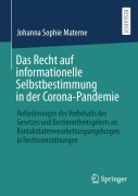 Cover-Bild zum Titel 'Das Recht auf informationelle Selbstbestimmung in der Corona-Pandemie' von 'Johanna Sophie Materne'