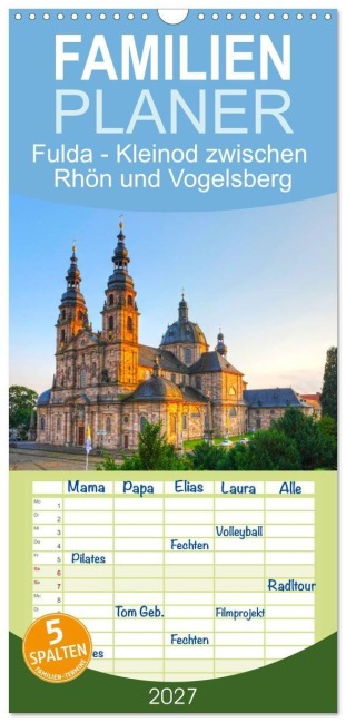 Familienplaner 2027 - Fulda - Kleinod zwischen Rhön und Vogelsberg mit 5 Spalten (Wandkalender, 21 x 45 cm) CALVENDO - Prime Selection