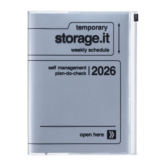 MARK'S 2025/26 Taschenkalender, A5 Storage.it // Silver - 