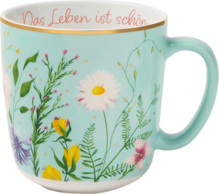Blütenträume Kaffeebecher "Das Leben ist schön", 350 ml - 