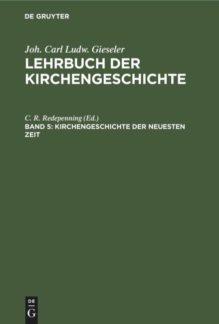 Kirchengeschichte der neuesten Zeit - 