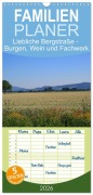 Familienplaner 2026 - Liebliche Bergstraße - Burgen, Wein und Fachwerk mit 5 Spalten (Wandkalender, 21 x 45 cm) CALVENDO - Ilona Andersen