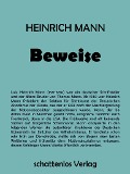 Cover-Bild zum Titel 'Beweise' von 'Heinrich Mann'