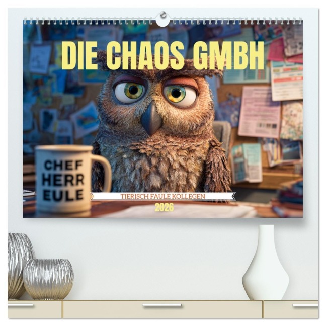Die Chaos GmbH - Tierisch faule Kollegen (hochwertiger Premium Wandkalender 2026 DIN A2 quer), Kunstdruck in Hochglanz - Mb Fotografie