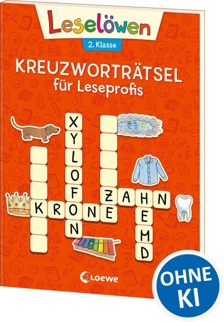 Leselöwen Kreuzworträtsel für Leseprofis - 2. Klasse (Rotorange) - 